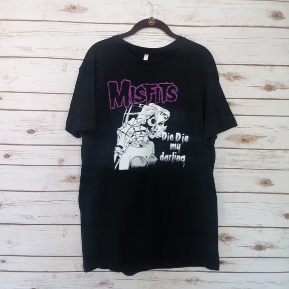 Misfits Tops - Misfits Black Tee Shirt Die Die My Darling NWOT L